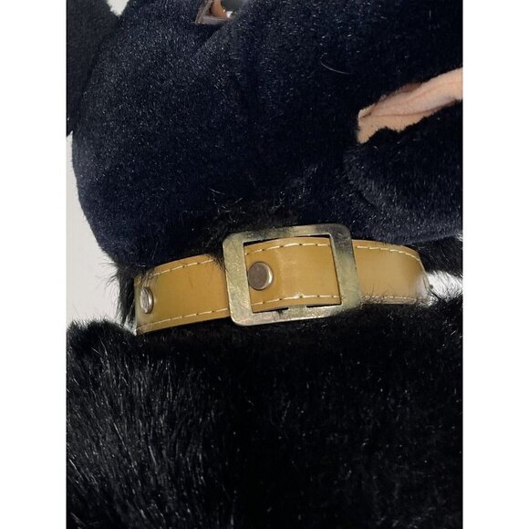 FAO SCHWARTZ 16" Black Realistic Plush Stuffed LABRADOR RETRIEVER Dog Collar EUC - Picture 6 of 8